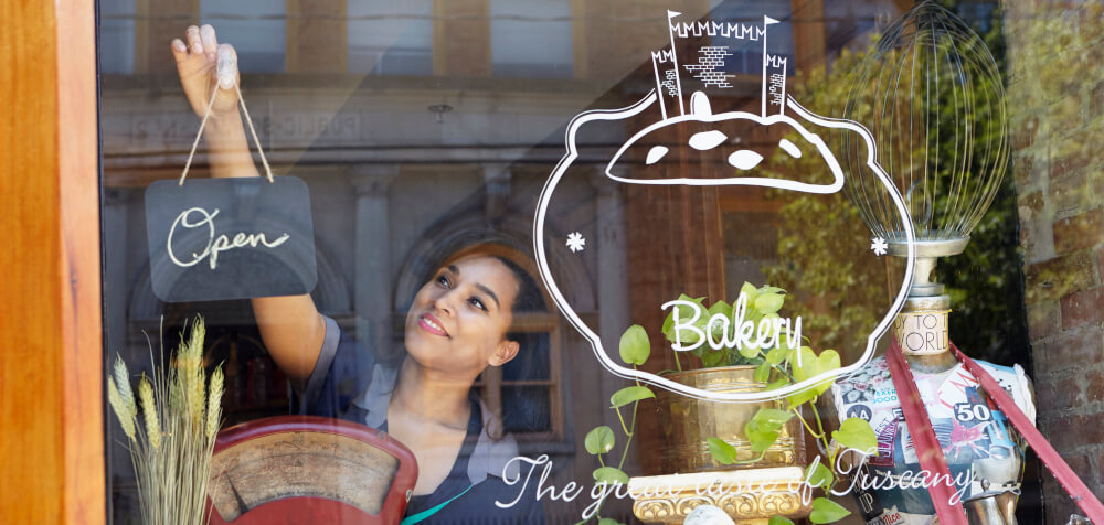 Bakery and restaurant window graphics