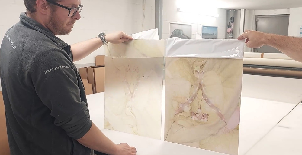 Reverse Print with White Backing