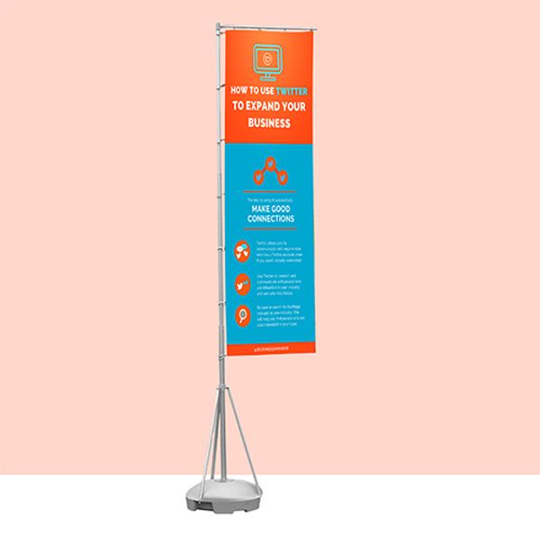 Telescopic Rectangular Flags